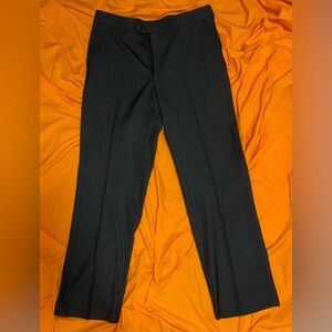Bill Blass Dress Pants - black pinstripe 34